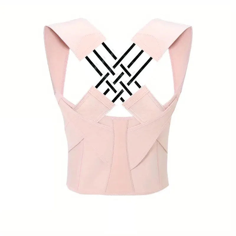 מתקן יציבה לגב לנשים וגברים - מיישר כתפיים מתכוונן להקלה על כאבי גב