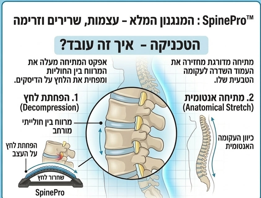 SpinePro™- המכשיר המגנטי המקורי להקלה על כאבי גב